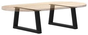 Pés para mesa de centro em V, 2 peças, preto, 70x(30-31,3) cm, aço