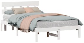 vidaXL Estrutura da Cama Branco 120 x 200 cm Madeira de pinho maciça