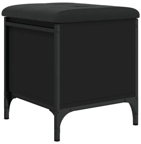 Banco de arrumação 42x42x45 cm derivados de madeira preto