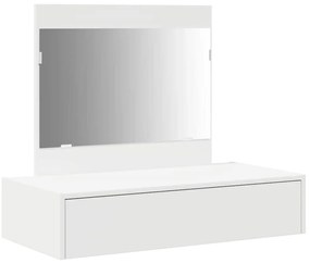 Mesa de Maquiagem Suspensa Branca 83x40x70 cm