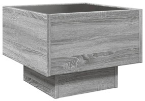 Mesa de cabeceira c/ LED Infinity 40x40x30 cm cinzento sonoma