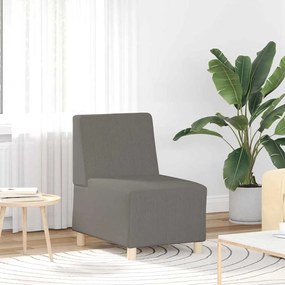 Poltrona sem braços 55 cm tecido corduroy cinzento-claro