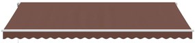 Toldo retrátil automático 500x350 cm castanho