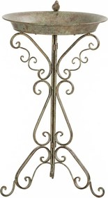 Outsunny Bebedouro para Pássaros com Estátua de Pássaro e Base Decorativa Bacia Vintage para Jardim Verde | Aosom Portugal