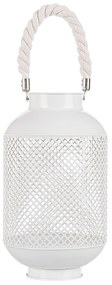Lanterna decorativa em metal branco CORON Beliani