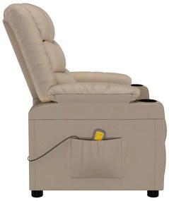 Cadeira de massagens couro artificial cappuccino