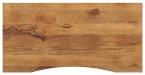 Tampo de mesa com curva 120x50x2,5 cm mangueira áspera maciça
