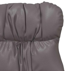 Poltrona Relaxante vidaXL em Couro Sintético Cinza