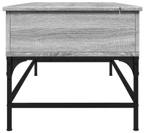 Mesa de centro 100x50x45cm derivados madeira/metal cinza sonoma