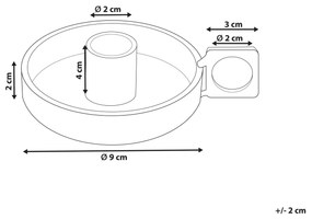 Castiçal em metal verde menta ø 9 cm CHORIO Beliani