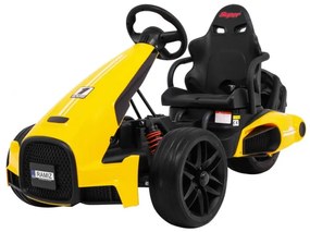 Kart elétrico para Crianças 3 Rodas 12V XR-1 Rodas Espuma EVA Amarelo