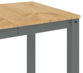 Mesa de jantar Panama 160x80x75 cm pinho maciço cinzento