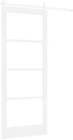 Conjunto de Porta Deslizante vidaXL com Kit de Hardware Branco 86x211