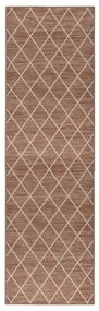 vidaXL Tapete/passadeira 80x350 cm castanho-claro