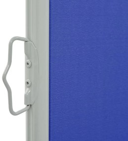 Toldo lateral retrátil para pátio 120x300 cm azul