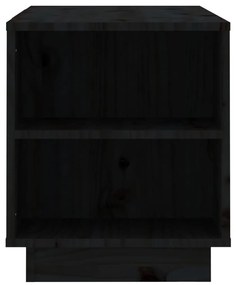 Móvel de TV 110x35x40,5 cm madeira de pinho maciça preto