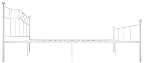 Estrutura de cama 180x200 cm metal branco