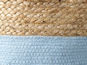 Conjunto de 2 cestos em juta branca e azul GAJAR Beliani