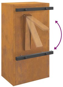 caixa de correio Ferro Enferrujado 30 x 23 x 55 cm Aço corten
