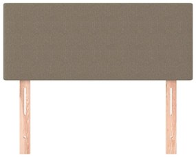 Cabeceira de cama tecido 90x5x78/88 cm cinzento-acastanhado
