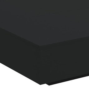 Mesa de centro com luzes LED 100x100x31 cm preto