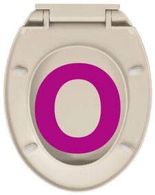 Tampo de sanita oval com fecho suave damasco