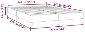 Estrutura de cama sem colchão 140x220 cm veludo verde-escuro