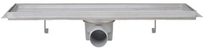 Dreno de chuveiro linear 2 pcs 530x140 mm aço inoxidável