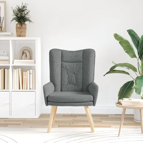 Cadeira Relaxante vidaXL Cinza Escuro em Tecido