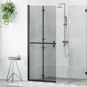 vidaXL Parede de chuveiro walk-in Preto 90 x 6.5 x 190 cm