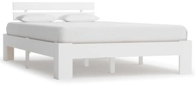 Estrutura de cama 120x200 cm pinho maciço branco