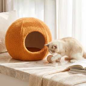 Cama para gatos de interior em forma de caracol 2 em 1, com almofada removível e lavável e base antiderrapante, para cães de pequeno porte e cachorros