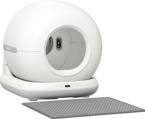 PawHut Caixa de Areia Autolimpante com Câmara HD Recipiente de 7 L e Sensores em PP e ABS 58,1x47,5x53 cm Branco e Cinza | Aosom Portugal