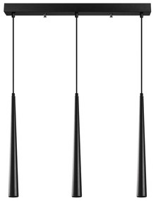 Candeeiro de Teto Ugur – Preto – 58 x 5 cm