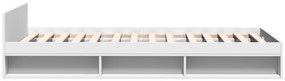 Estrutura de cama c/ gaveta 100x200 cm derivados madeira branco