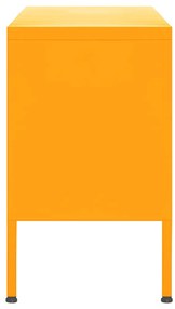 Móvel de TV aço 105x35x50 cm amarelo mostarda