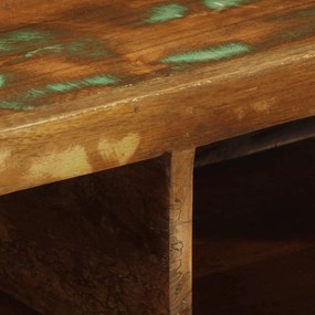 Armário de TV para parede 100x30x19cm madeira recuperada maciça