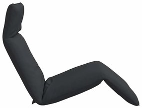 Espreguiçadeira dobrável 175x54x8,5 cm tecido Oxford preto