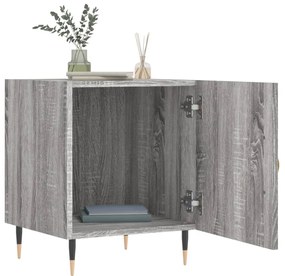 Mesa cabeceira 40x40x50 cm derivados de madeira cinzento sonoma