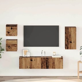 vidaXL Conjunto de móvel de TV 5 pcs Madeira antiga 30.5 x 30 x 60 cm