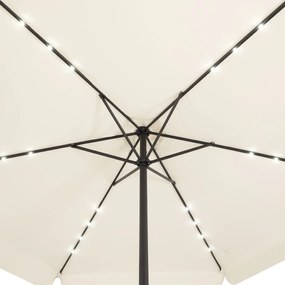 Guarda-sol LED Atenas com proteção (BASE NÃO INCLUIDA) UV 80+ Ø330 x 269 cm Creme