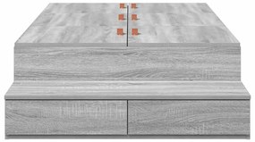 Cama de Armazenamento Cinzento Sonoma 90x190 cm