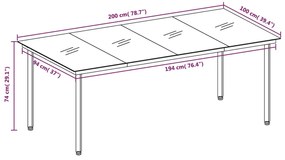 9 pcs conjunto de jantar para jardim preto