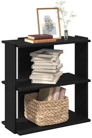 vidaXL Estante de 3 níveis 60x30x80 cm madeira trabalhada preto