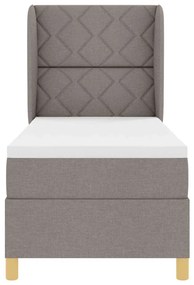 Cama Box Spring vidaXL com Colchão Taupe 80x200 cm Tecido