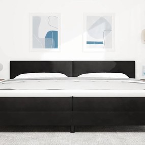 Cabeceira LED vidaXL Botões estofada Preta 100 cm Veludo