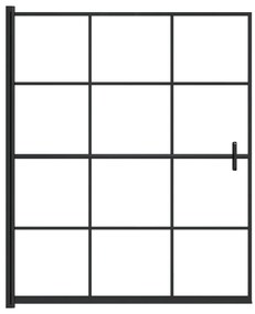 Divisória de chuveiro ESG 116x140 cm preto