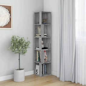 vidaXL Armário canto 33x33x164,5 cm derivados madeira cinzento sonoma