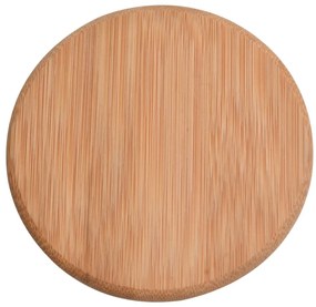 Frascos de vidro com tampas de bambu 6 pcs 600 ml