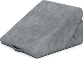 Almofada triangular de espuma para cama e sofá Almofada triangular com capa removíve cinzento